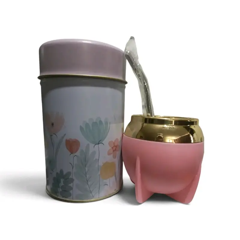 Set de Mate con Lata Decorativa y Bombilla - 4