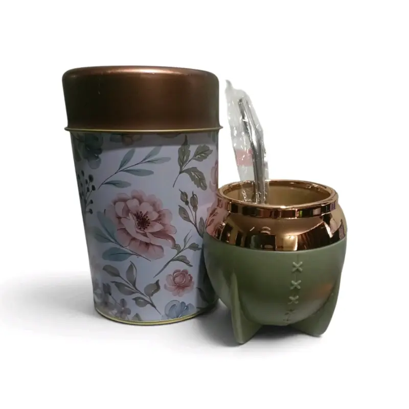 Set de Mate con Lata Decorativa y Bombilla - 5