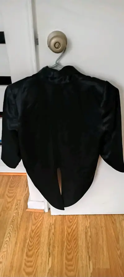 Chaqueta corta negra elegante para niño talla 4-6 - miniatura 2
