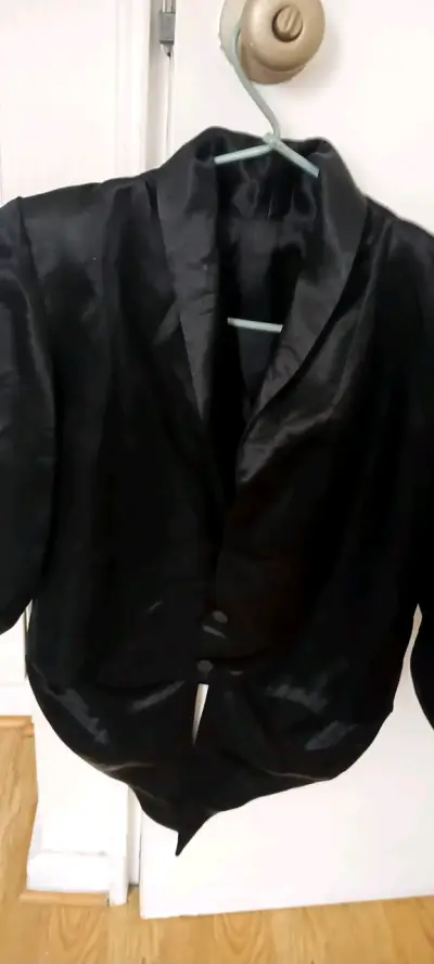 Chaqueta corta negra elegante para niño talla 4-6 - miniatura 3