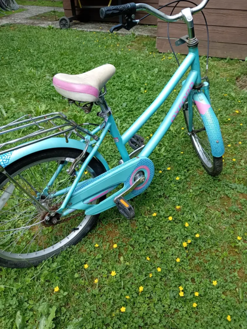 Bicicleta infantil Oxford turquesa con canasto - 2