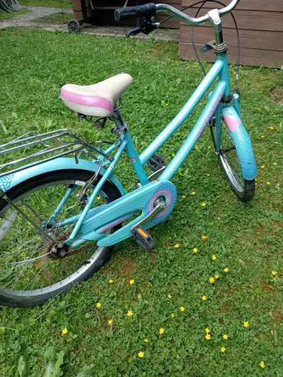 Bicicleta infantil Oxford turquesa con canasto - miniatura 2