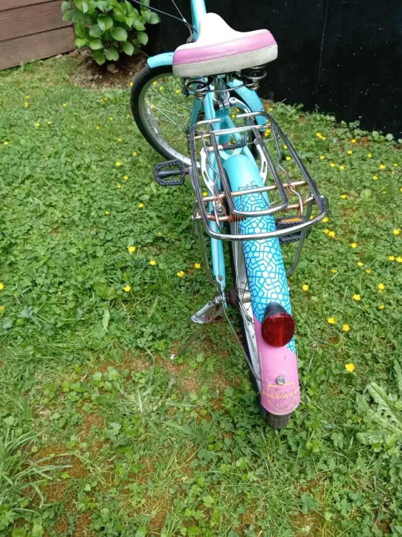 Bicicleta infantil Oxford turquesa con canasto - 3