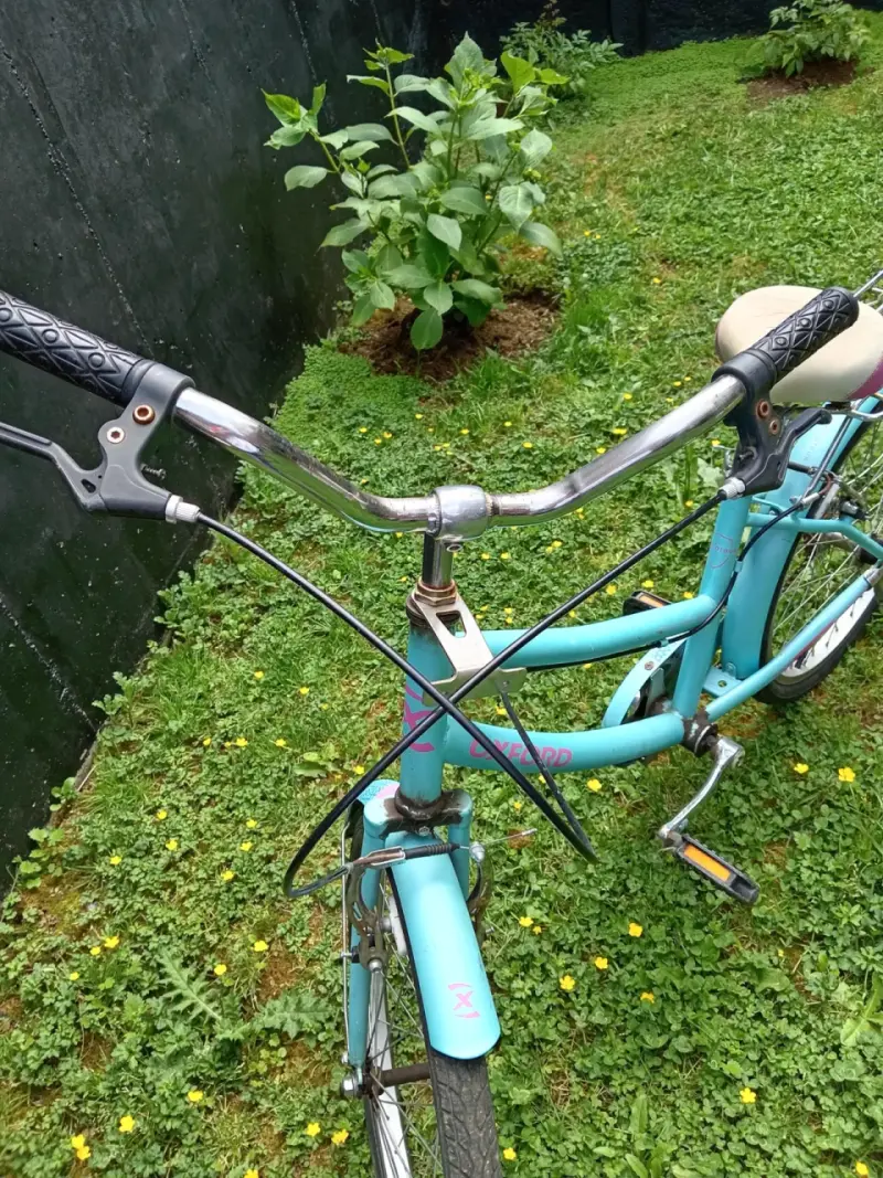 Bicicleta infantil Oxford turquesa con canasto - 5