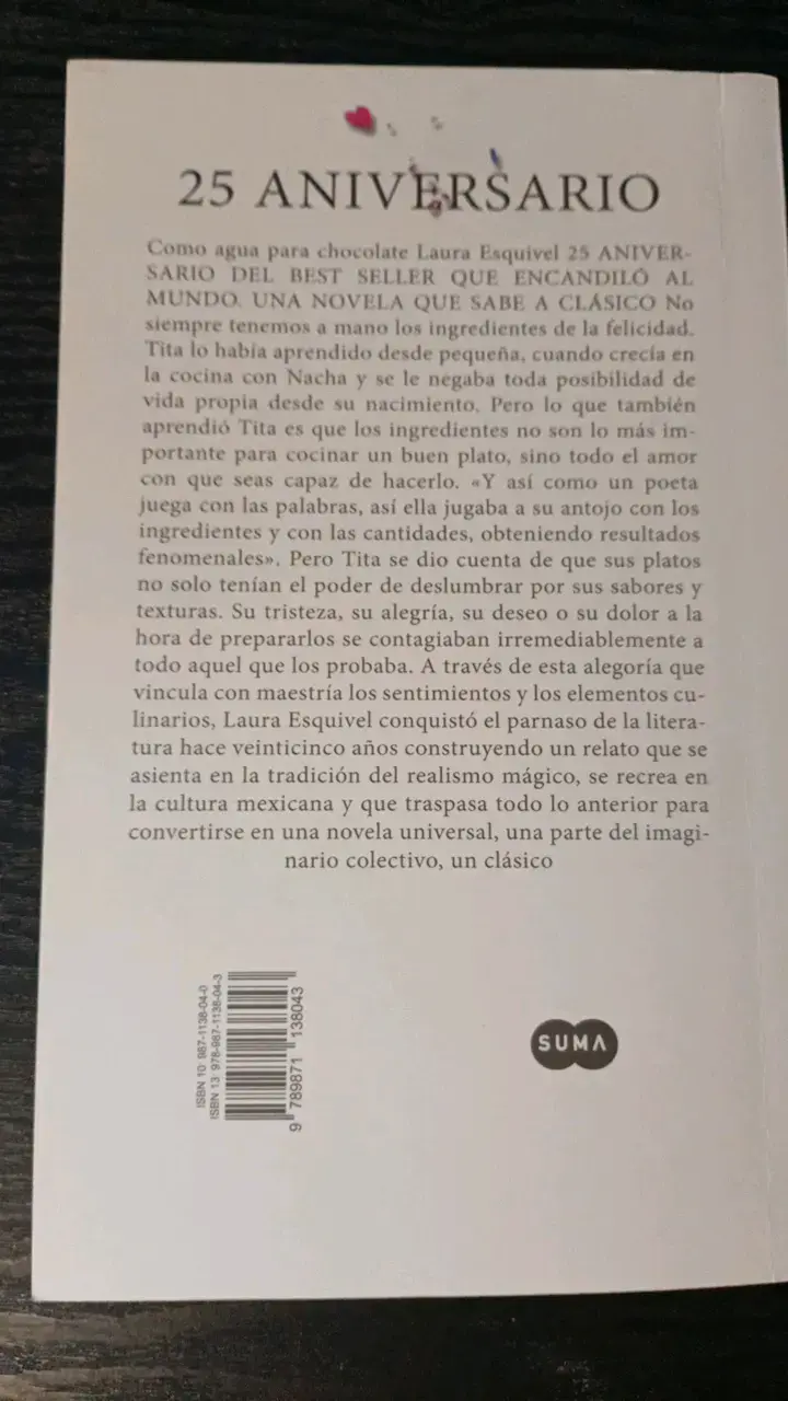 Libro Como Agua Para Chocolate 25 Aniversario - 2