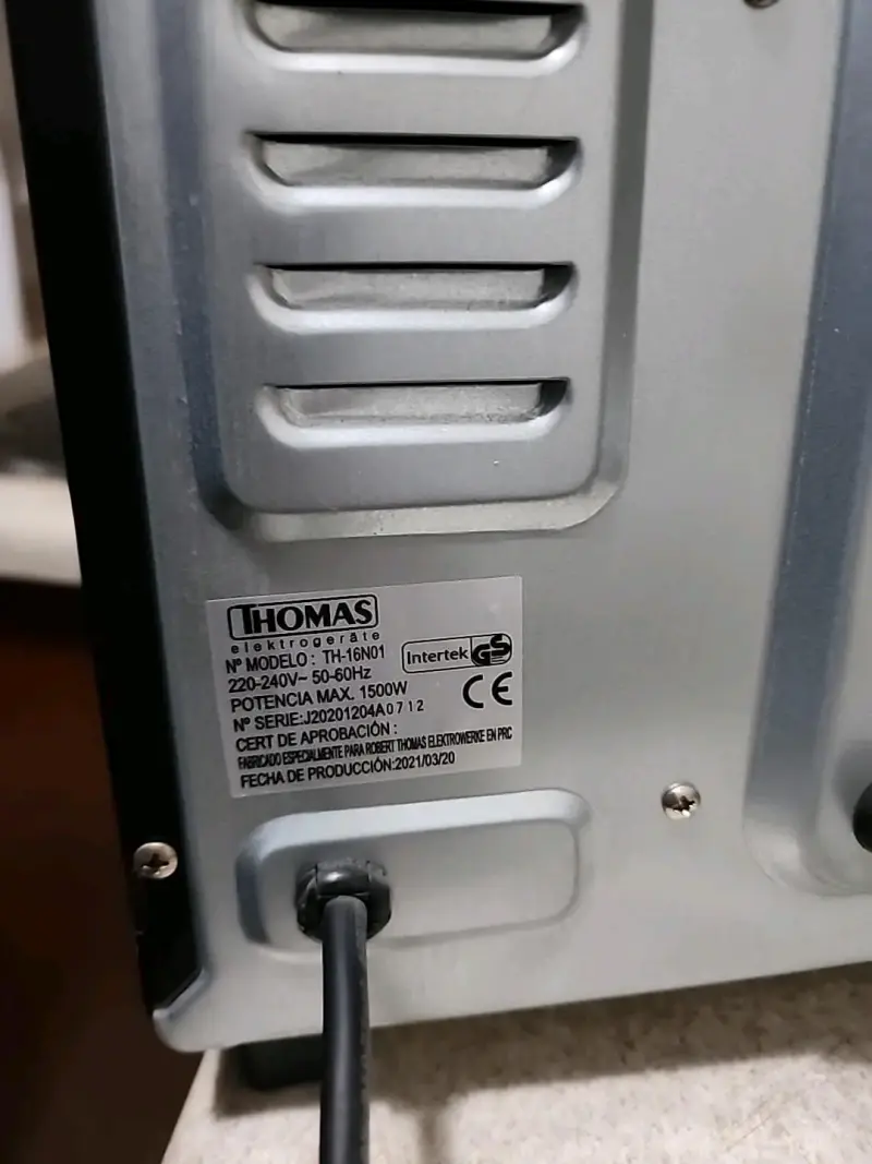 Horno eléctrico Thomas 1500W en buen estado - 2