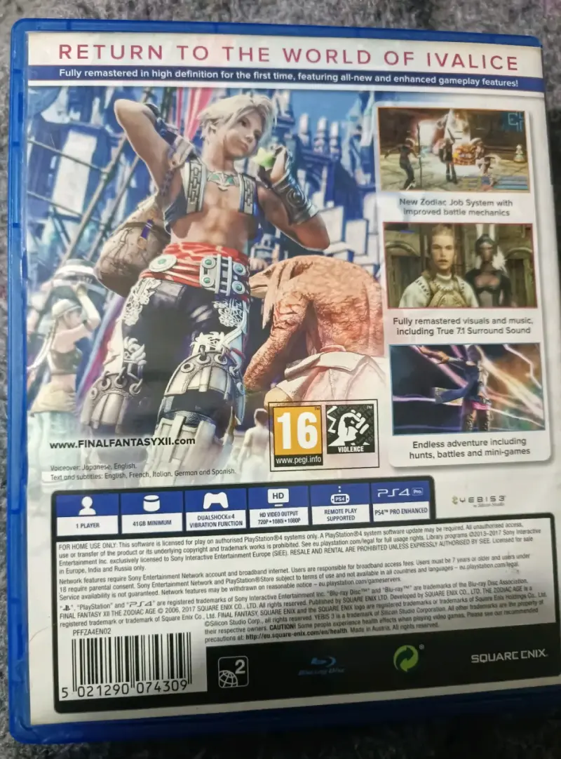 Juego PS4 Final Fantasy XII The Zodiac Age - 3