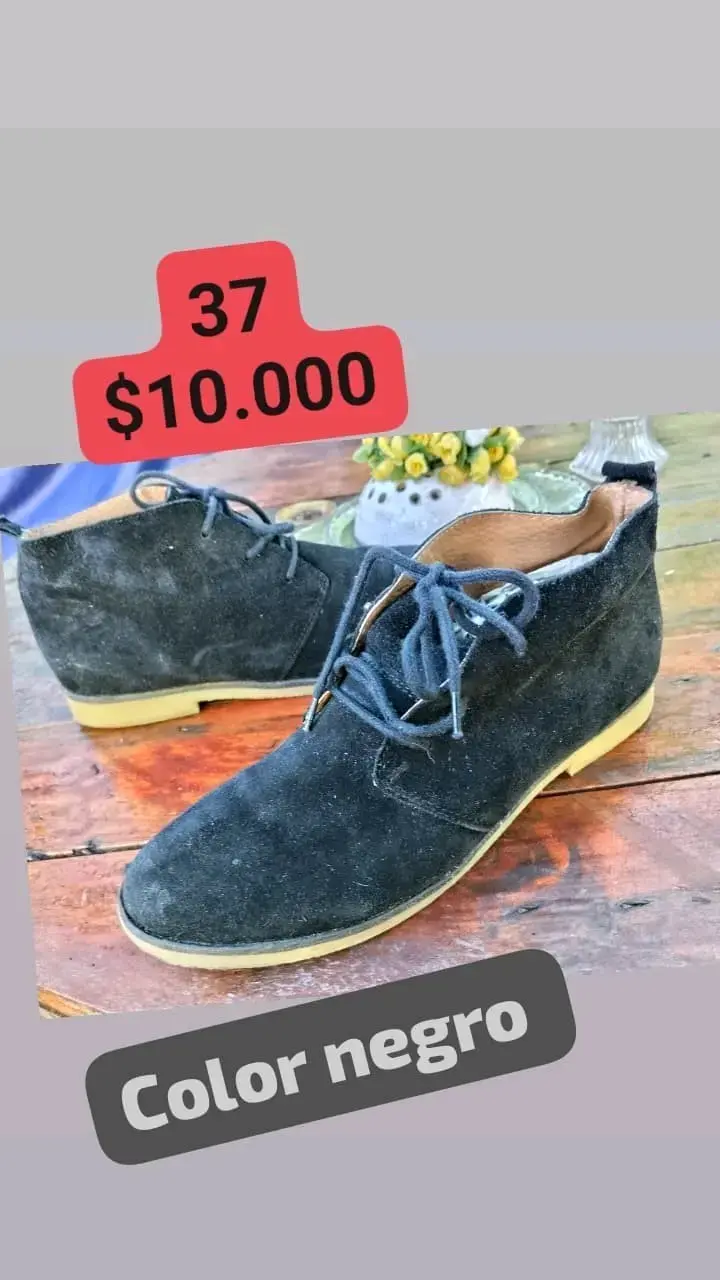 Botines de gamuza negros talla 37 - 2