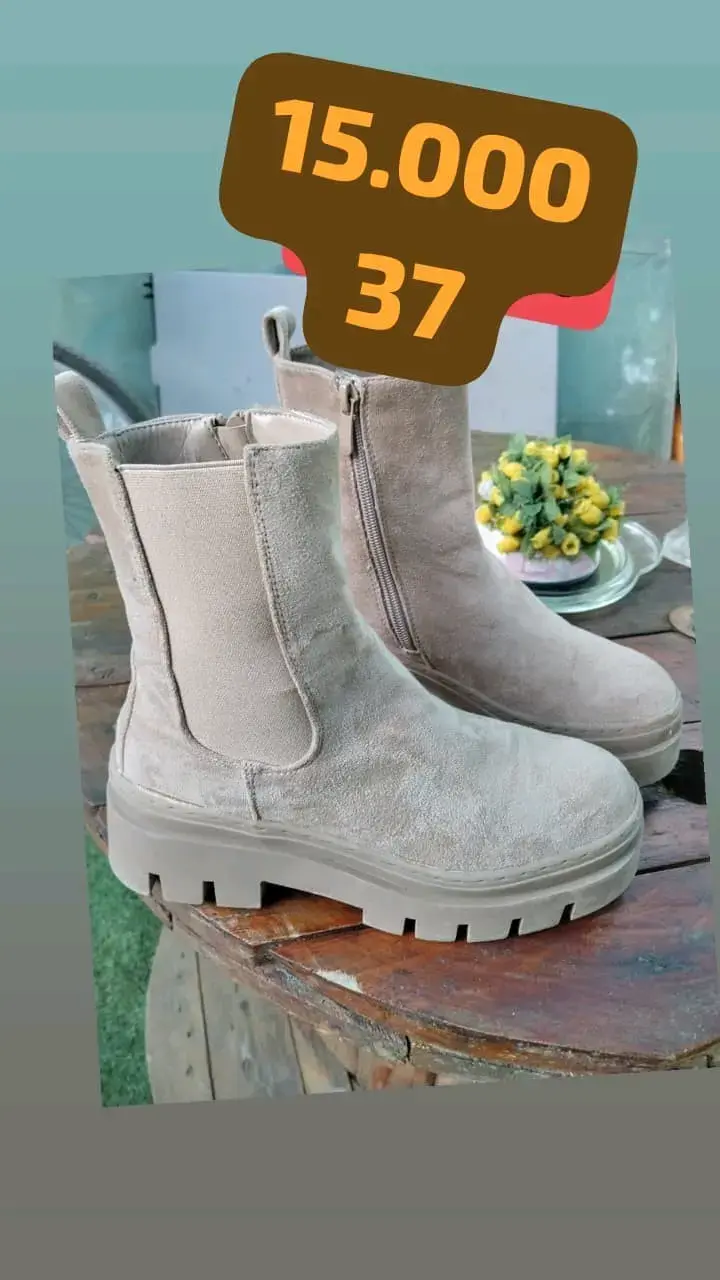 Botines de gamuza negros talla 37 - 4