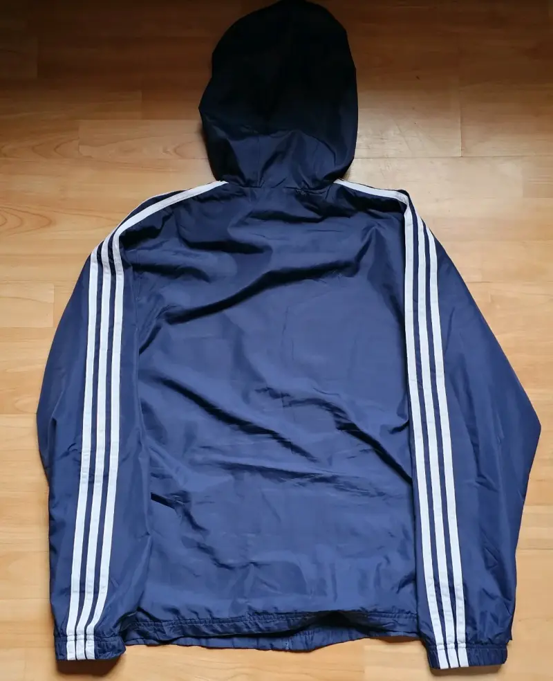 Chaqueta deportiva azul Adidas con capucha - 5
