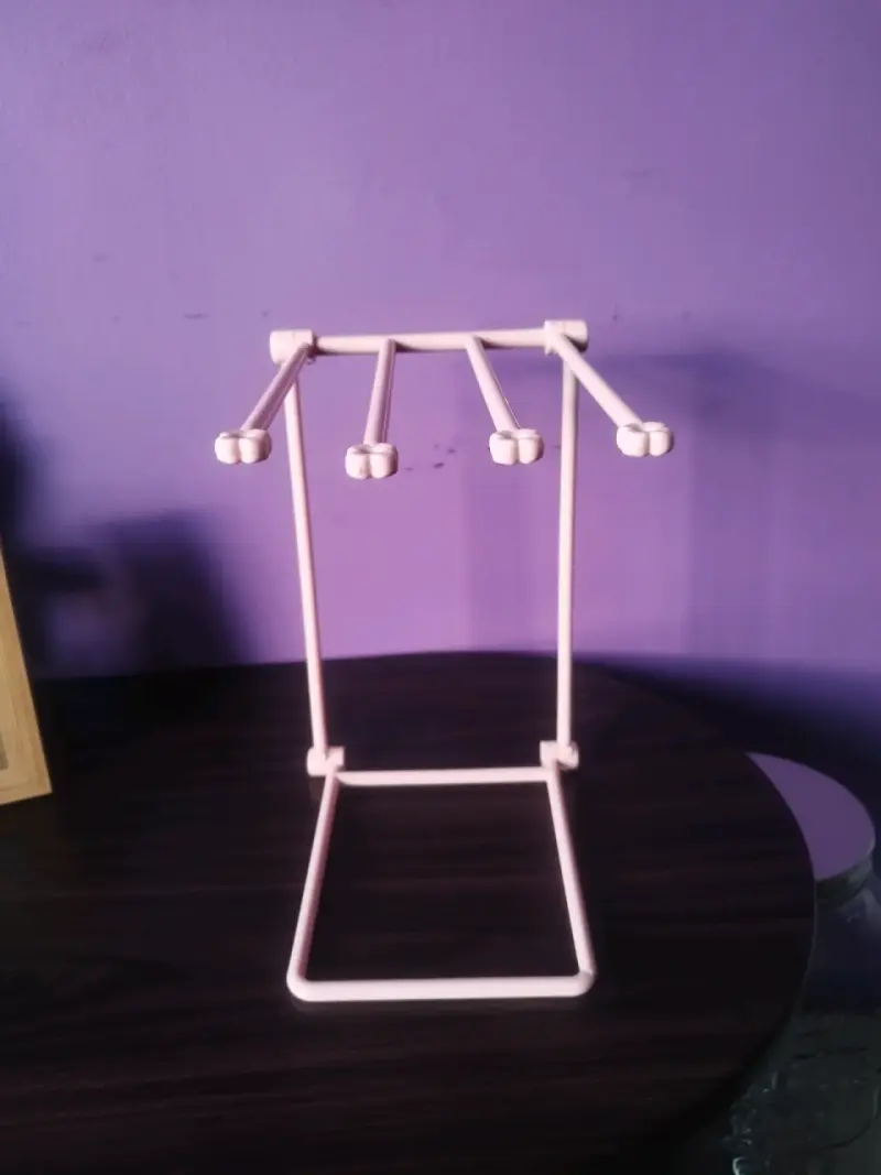 Soporte de joyas y colets rosa - 1