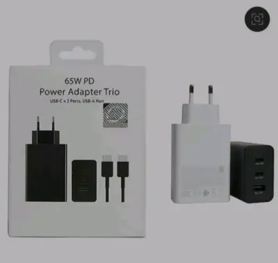 Cargador 65W PD Power Adapter Trio con Puertos USB-C y USB-A - miniatura 1