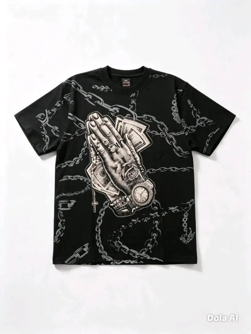 Polera en tendencia estampada  con diseño gráfico - 2