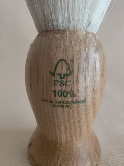 Brocha o Isopo de Afeitar de Madera  Vintage - miniatura 3