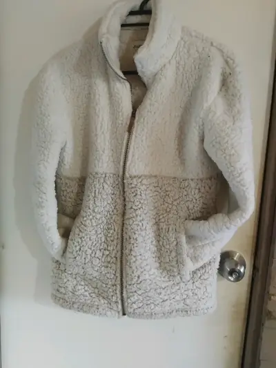 Chaqueta de lana sintética blanca Aussie - miniatura 1