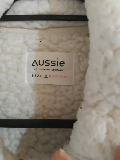 Chaqueta de lana sintética blanca Aussie - miniatura 2