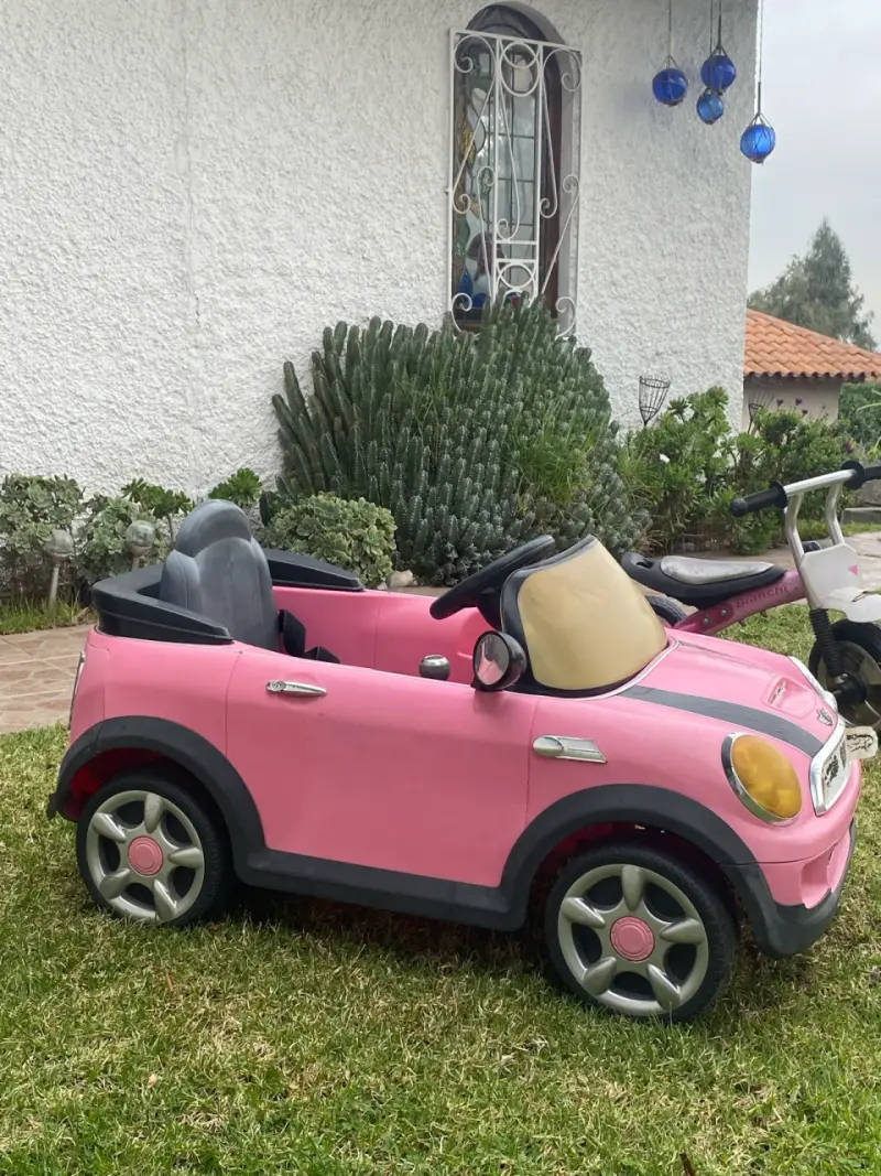 Auto eléctrico infantil Mini Cooper rosa - 2
