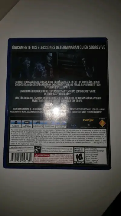 Juego PS4 Until Dawn en buen estado - miniatura 3