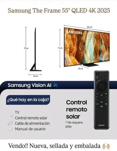 Samsung The Frame 55" QLED 4K 2025 TV nuevo - miniatura 1