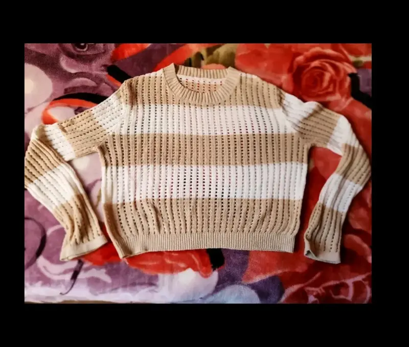 Suéter de punto beige para mujer - 2