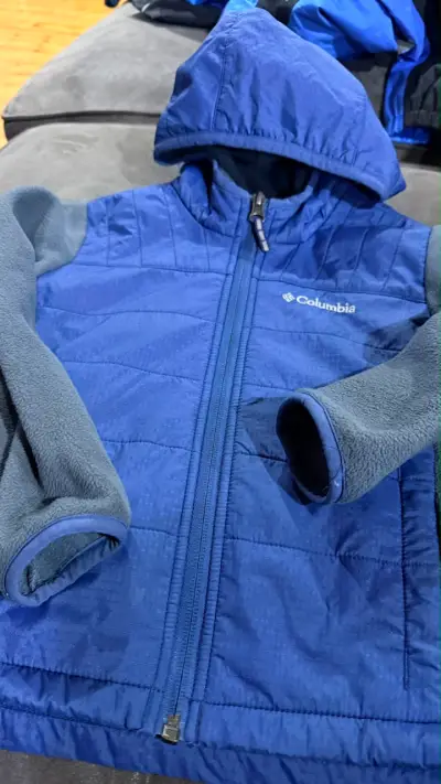 Chaqueta Columbia azul con capucha para niños - miniatura 1