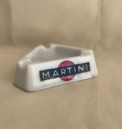 Cenicero de cerámica Martini vintage Crist. Chile - miniatura 1