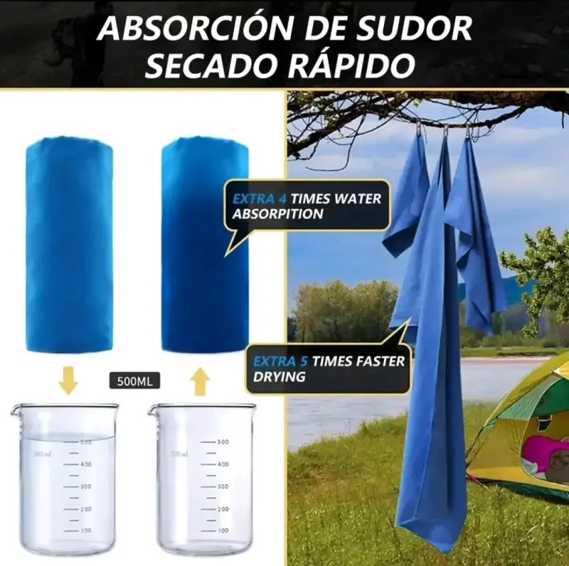 Juego de Toallas de Microfibra Secado Rápido - 4