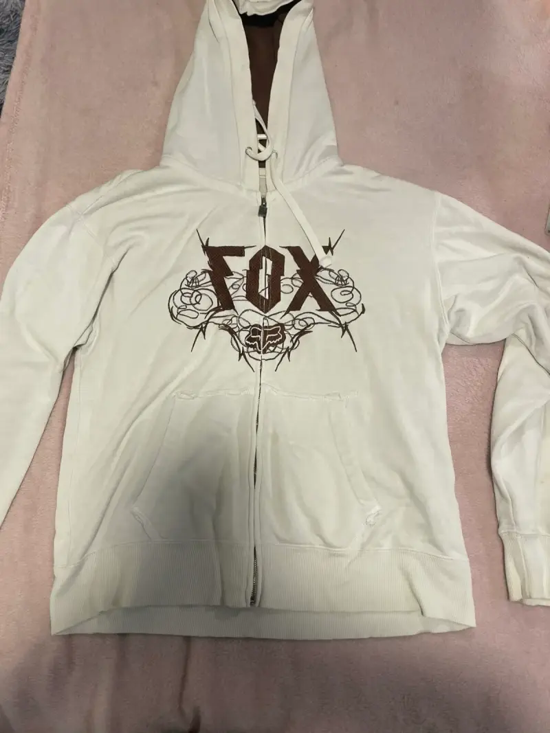 Polerón con capucha Fox Deluxe blanco - 1