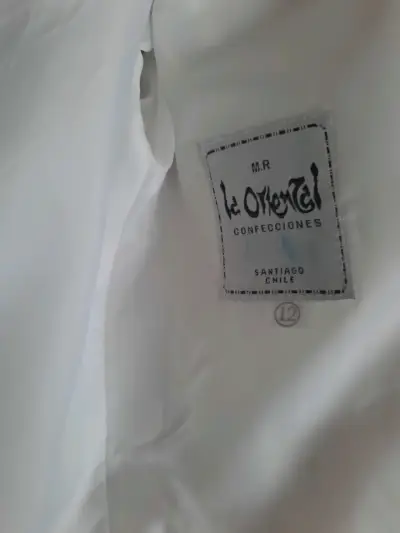 Chaqueta de huaso talla 12  blanca elegante - miniatura 3
