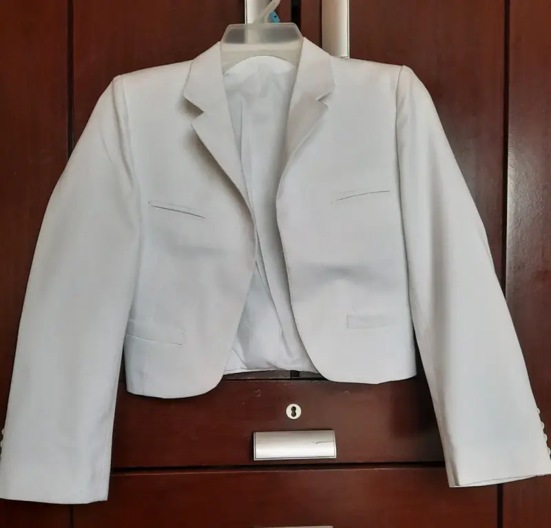 Chaqueta de huaso talla 12  blanca elegante - 1