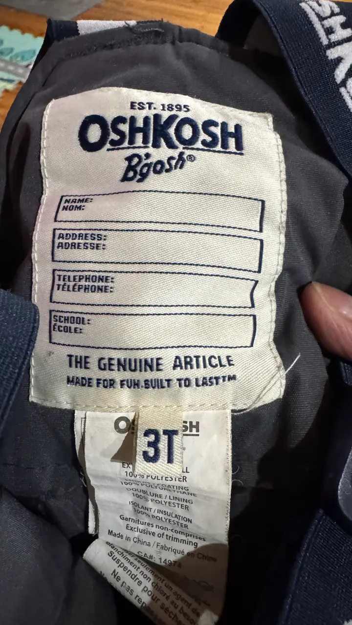 Pantalones de nieve para niños OshKosh 3T - 2
