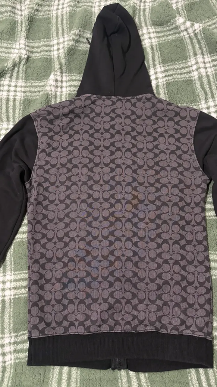 Polerón con capucha Coach negro y gris - 2