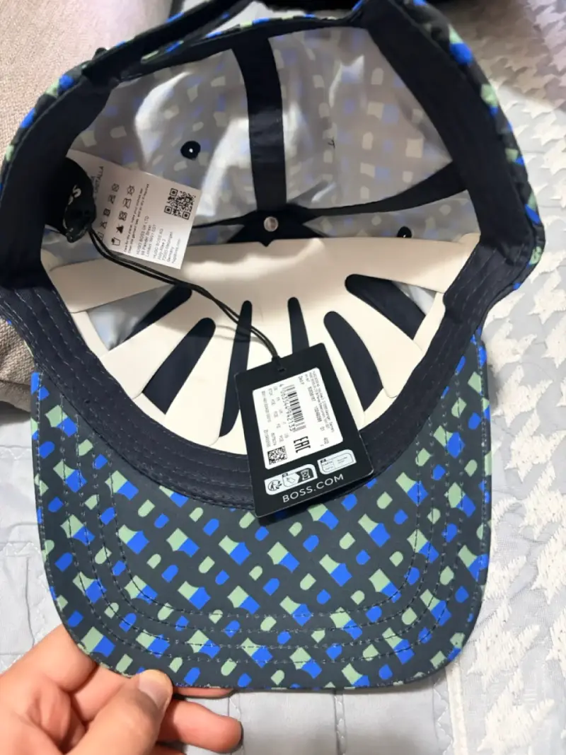 Gorra estampada Boss azul y verde - 2