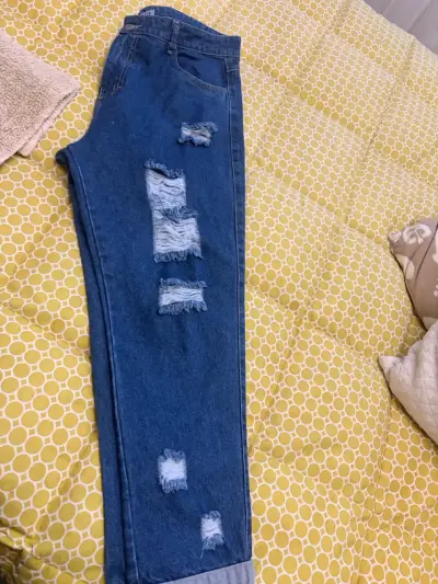 Jeans de mezclilla rasgados para mujer 44/46 - miniatura 2