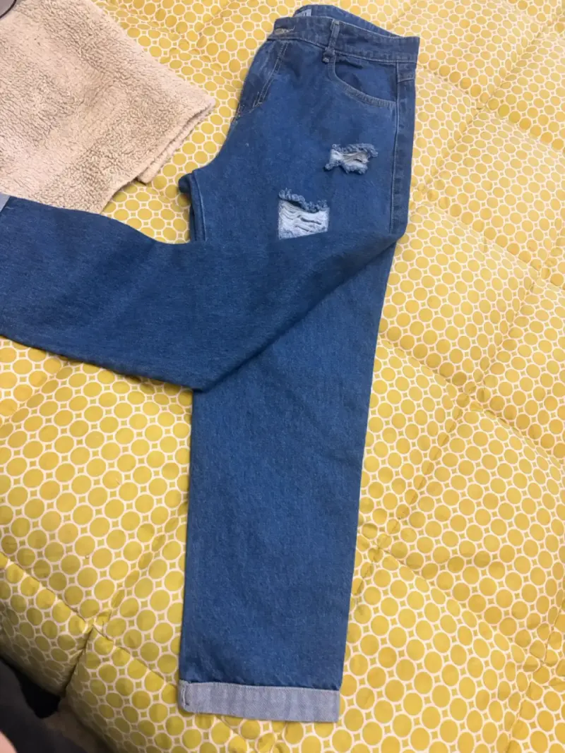 Jeans de mezclilla rasgados para mujer 44/46 - 3