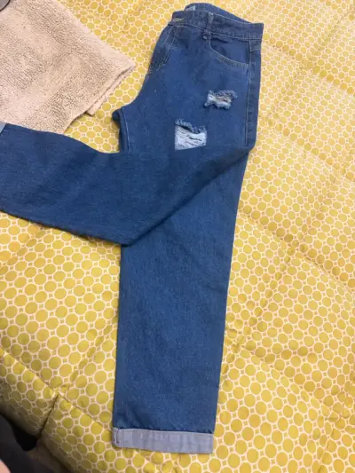 Jeans de mezclilla rasgados para mujer 44/46 - miniatura 3