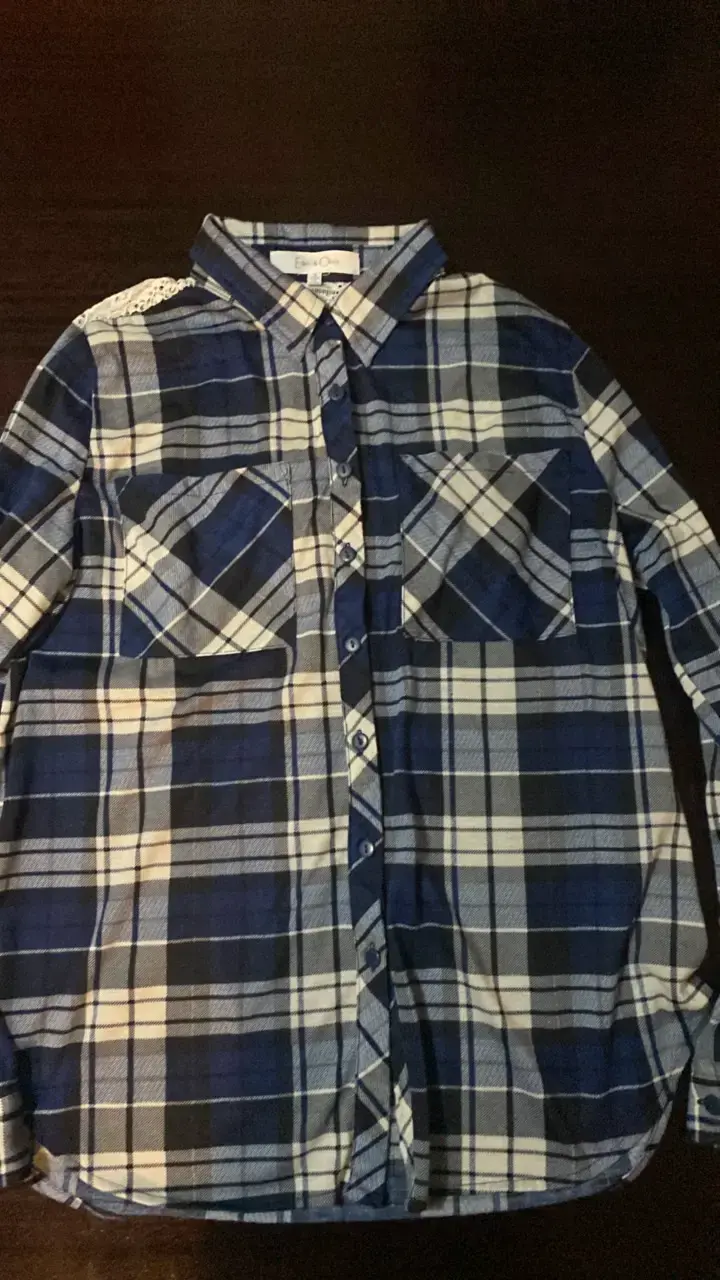 Conjunto de pantalones y camisa a cuadros para mujer - 4