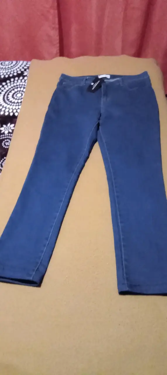 Pantalones de mezclilla azul para mujer - 1