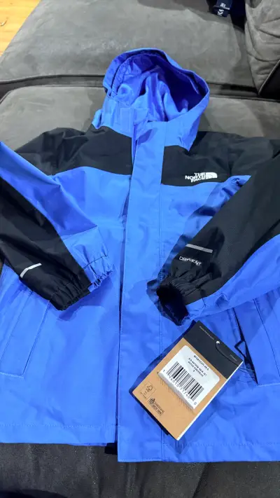 Chaqueta impermeable azul The North Face para niños - miniatura 2