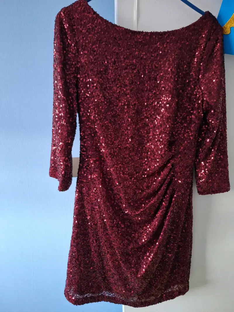 Vestido de lentejuelas burdeos Jessica Howard - 1