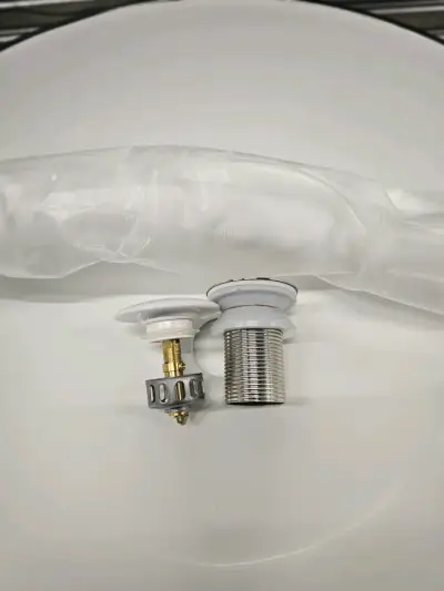 Lavamanos de cerámica blanco con borde negro - miniatura 4