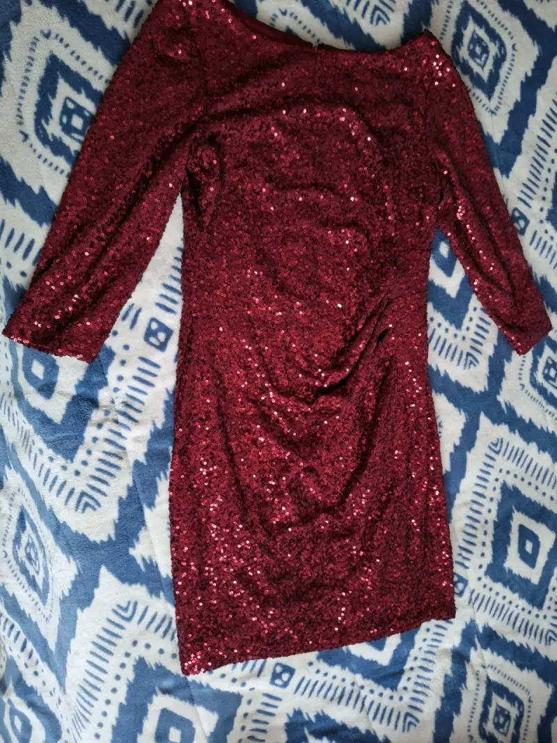 Vestido de lentejuelas burdeos Jessica Howard - 2