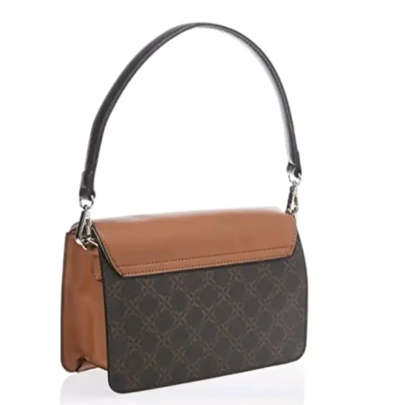 Cartera de cuero marrón y negro elegante - 2
