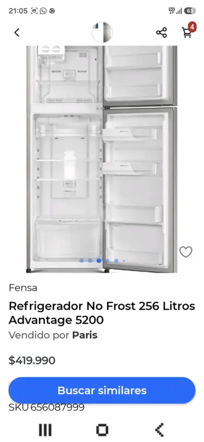 Refrigerador Fensa No Frost  Advantage 5200 - miniatura 1