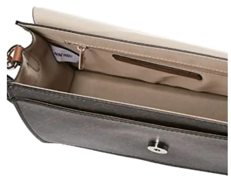 Cartera de cuero marrón y negro elegante - 6