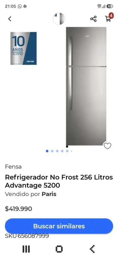 Refrigerador Fensa No Frost  Advantage 5200 - miniatura 2