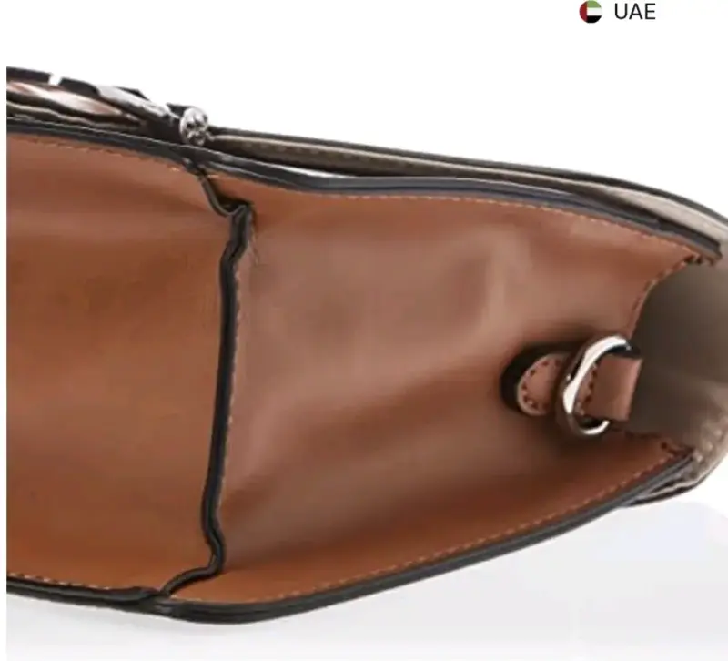 Cartera de cuero marrón y negro elegante - 5