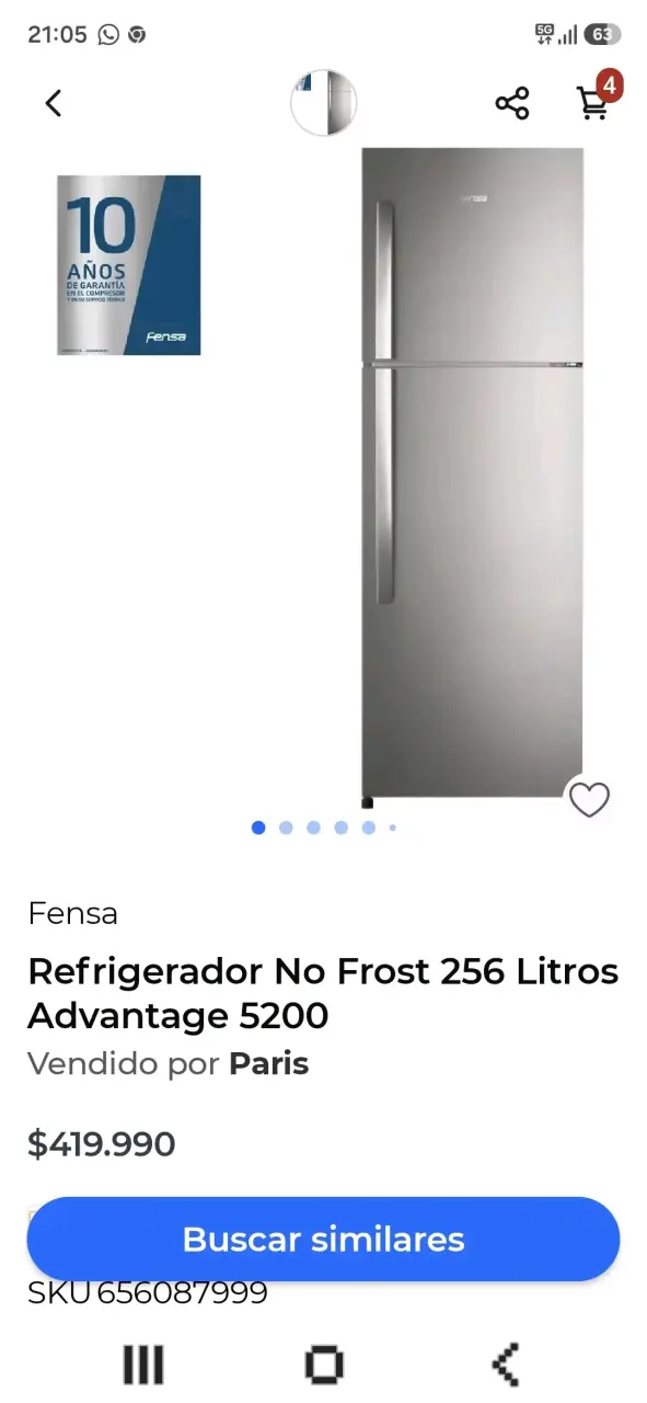 Refrigerador Fensa No Frost  Advantage 5200 - 2