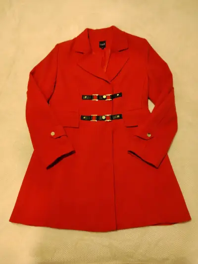Abrigo rojo elegante para mujer Liola talla 42 - miniatura 1
