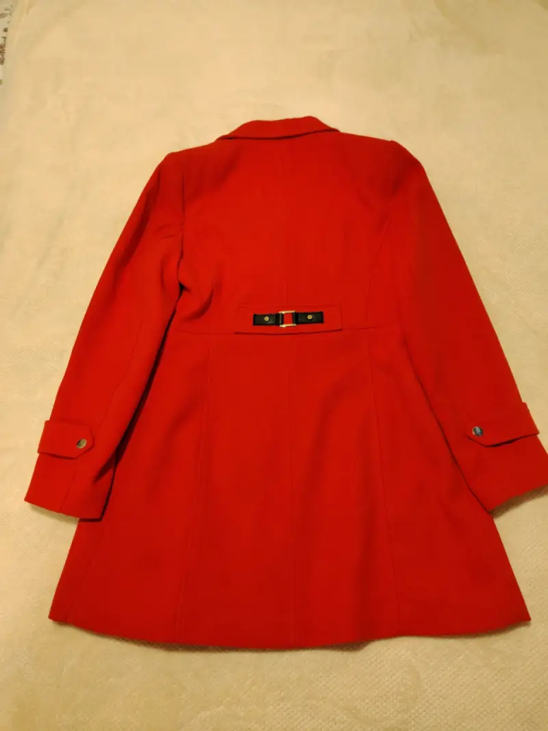 Abrigo rojo elegante para mujer Liola talla 42 - 2